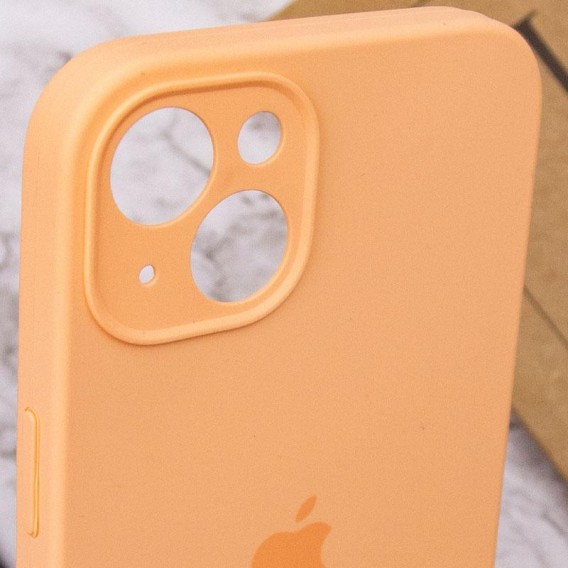 Чехол Silicone Case Full Camera Protective (AA) Apple iPhone 13 (6.1") Оранжевый / Cantaloupe
