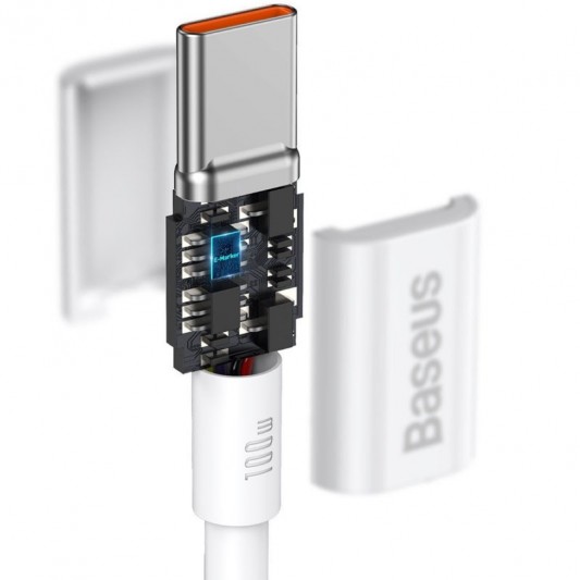 Дата кабель Baseus Superior Series Fast Charging Type-C to Type-C PD 100W (2m) (CATYS-C) Білий - зображення 3 