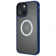 TPU+PC чохол Metal Buttons with MagSafe для Apple iPhone 13 (6.1") Синій