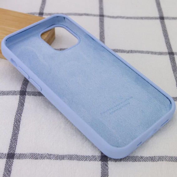 Чохол Silicone Case Full Protective (AA) для Apple iPhone 14 (6.1") Блакитний / Lilac Blue