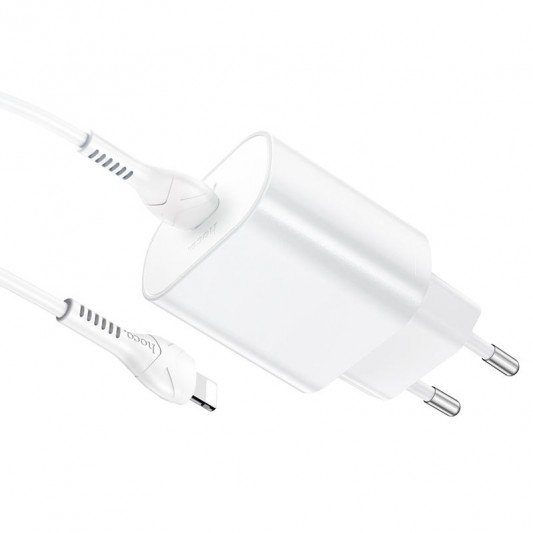 МЗП Hoco N22 Jetta PD25W (1USB-C) + кабель Type-C to Lightning Білий - зображення 1 