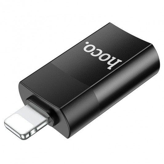 Перехідник Hoco UA17 Lightning Male to USB Female USB2.0  Чорний - зображення 3 