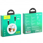 Дата кабель Hoco X21 Plus Silicone Type-C to Lightning (1m) Чорний / Білий