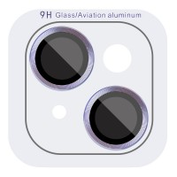 Защитное стекло Metal Classic на камеру (в упаковке) для Apple iPhone 14 (6.1") / 14 Plus (6.7") Голубой / Light Blue
