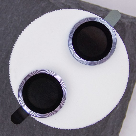 Захисне скло Metal Classic на камеру (у упак.) для Apple iPhone 14 (6.1") / 14 Plus (6.7") Блакитний / Light Blue