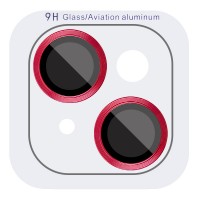 Защитное стекло Metal Classic на камеру (в упаковке) для Apple iPhone 14 (6.1") / 14 Plus (6.7") Красный / Red