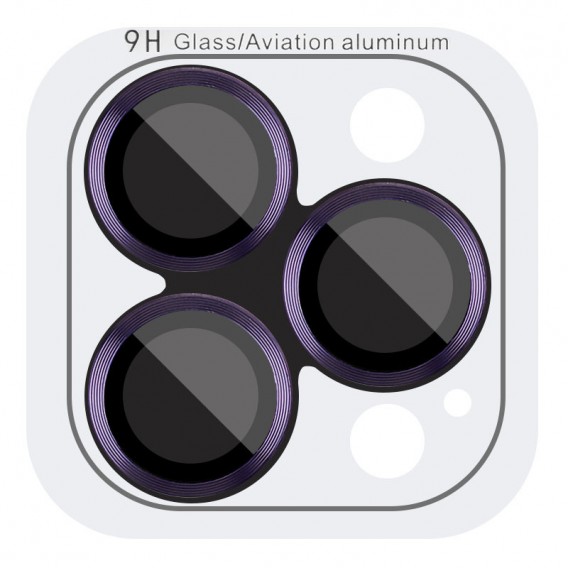 Захисне скло Metal Classic на камеру (у упак.) для Apple iPhone 14 Pro (6.1") / 14 Pro Max (6.7") Темно-Фіолетовий / Deep Purple