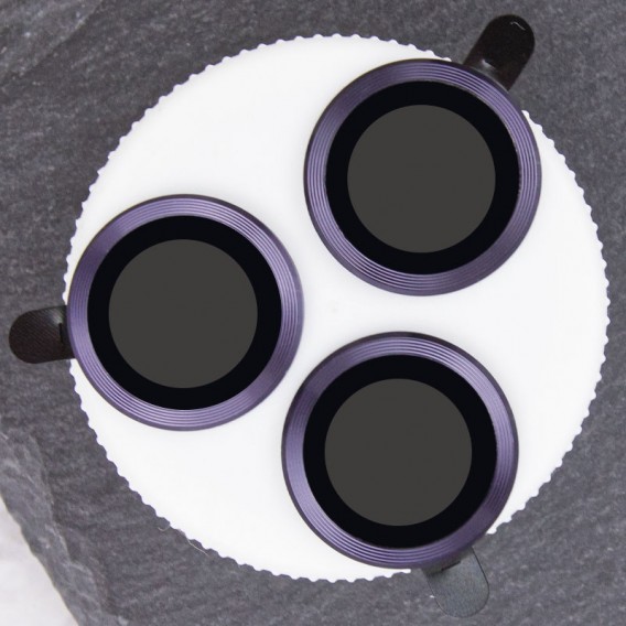 Захисне скло Metal Classic на камеру (у упак.) для Apple iPhone 14 Pro (6.1") / 14 Pro Max (6.7") Темно-Фіолетовий / Deep Purple