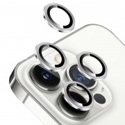 Захисне скло Metal Classic на камеру (у упак.) для Apple iPhone 14 Pro (6.1") / 14 Pro Max (6.7") Срібний / Silver