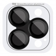 Захисне скло Metal Classic на камеру (у упак.) для Apple iPhone 14 Pro (6.1") / 14 Pro Max (6.7") Чорний / Midnight