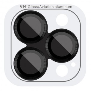Защитное стекло Metal Classic на камеру (в упаковке) для Apple iPhone 14 Pro (6.1") / 14 Pro Max (6.7") Черный / Midnight