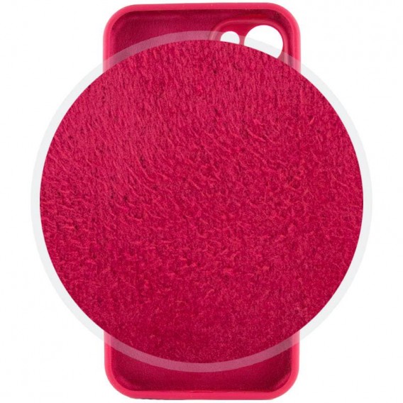 Чохол Silicone Case Full Camera Protective (AA) для Apple iPhone 14 (6.1") Червоний / Rose Red