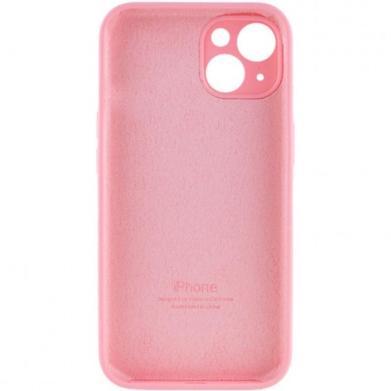 Чохол Silicone Case Full Camera Protective (AA) для Apple iPhone 14 (6.1") Рожевий / Light pink