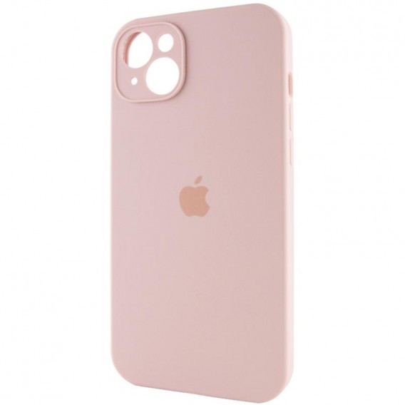 Чехол Silicone Case Full Camera Protective (AA) Apple iPhone 14 (6.1") Розовый / Pink Sand