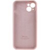 Чохол Silicone Case Full Camera Protective (AA) для Apple iPhone 14 (6.1") Рожевий / Pink Sand