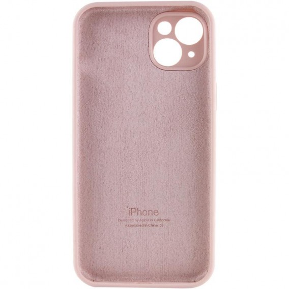 Чехол Silicone Case Full Camera Protective (AA) Apple iPhone 14 (6.1") Розовый / Pink Sand