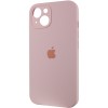 Чохол Silicone Case Full Camera Protective (AA) для Apple iPhone 14 (6.1") Рожевий / Chalk Pink