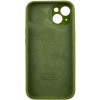 Чохол Silicone Case Full Camera Protective (AA) для Apple iPhone 14 (6.1") Зелений / Dark Olive