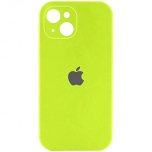 Чехол Silicone Case Full Camera Protective (AA) Apple iPhone 14 (6.1") Кислотно-зеленый / Acid Green