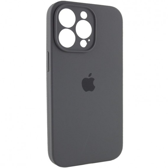 Чохол Silicone Case Full Camera Protective (AA) для Apple iPhone 14 Pro (6.1") Сірий / Dark Gray