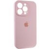 Чохол Silicone Case Full Camera Protective (AA) для Apple iPhone 14 Pro (6.1") Рожевий / Chalk Pink