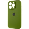 Чохол Silicone Case Full Camera Protective (AA) для Apple iPhone 14 Pro (6.1") Зелений / Dark Olive