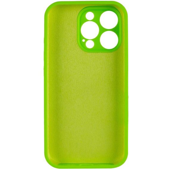 Чохол для iPhone 14 Pro Silicone Case Full Protective (Acid Green)