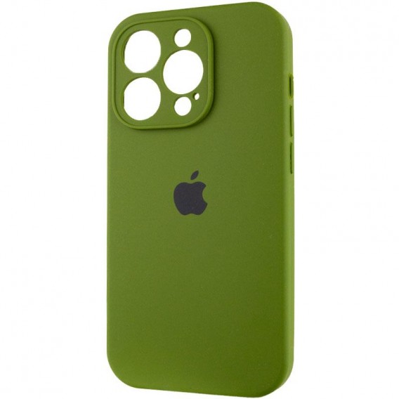 Чохол Silicone Case Full Camera Protective (AA) для Apple iPhone 14 Pro Max (6.7") Зелений / Dark Olive