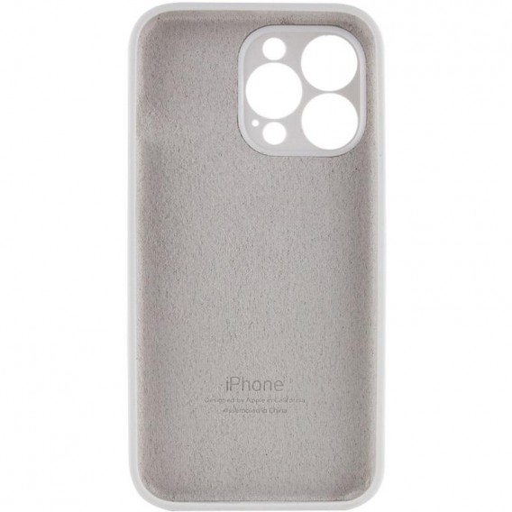 Чохол Silicone Case Full Camera Protective (AA) для Apple iPhone 14 Pro Max (6.7") Білий / White