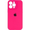 Чохол Silicone Case Full Camera Protective (AA) для Apple iPhone 14 Pro Max (6.7") Рожевий / Barbie pink
