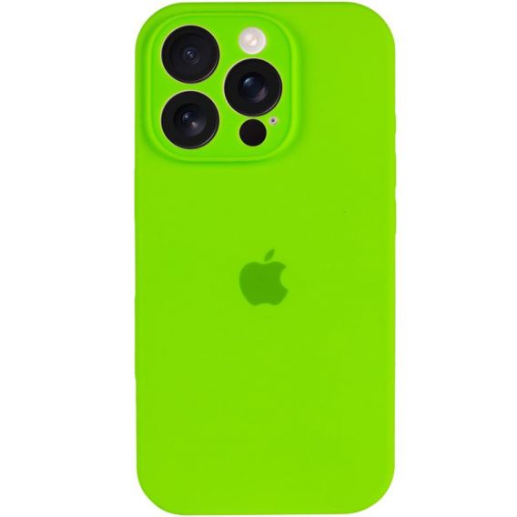 Чохол для iPhone 14 Pro Max Silicone Case Full Protective (Acid Green)