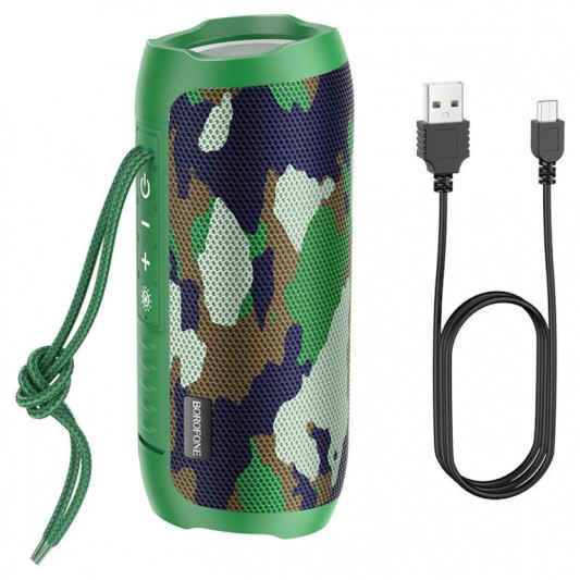 Bluetooth Колонка Borofone BR21 Camouflage Green - зображення 1 