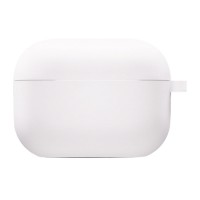 Силиконовый футляр с микрофиброй для наушников Airpods Pro 2 / Pro Белый / White