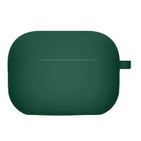 Силиконовый футляр с микрофиброй для наушников Airpods Pro 2 / Pro Зеленый / Pine green