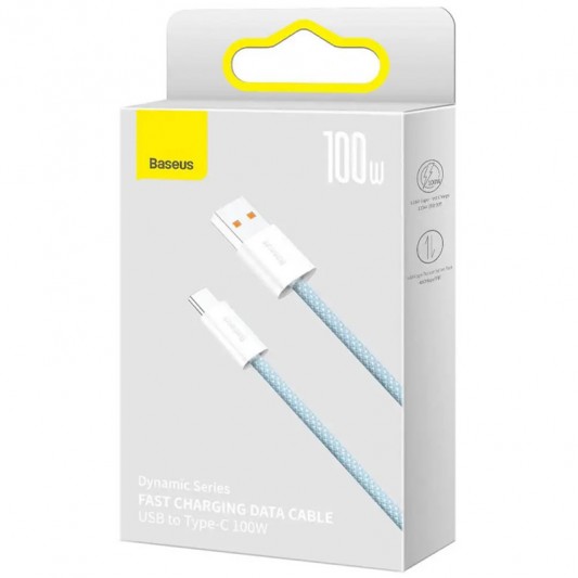 Дата кабель Baseus Dynamic Series USB to Type-C 100W (1m) (CALD000616) Blue - зображення 4 