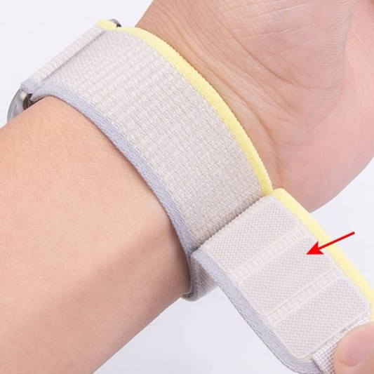 Ремінець Hoco WA14 Original series Apple watch (38/40/41mm) Yellow with White - зображення 4 