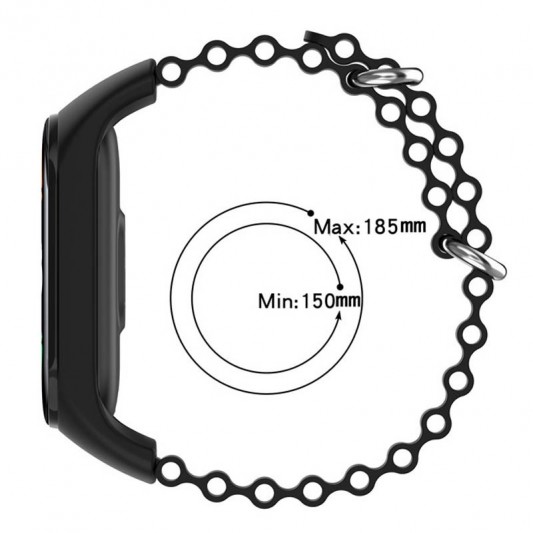 Ремінець Ocean Band для Xiaomi Mi Band 3/4/5/6/7 Чорний / Black - зображення 4 