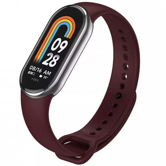 Силіконовий ремінець для Xiaomi Mi Band 8/9/10 Бордовий / Plum