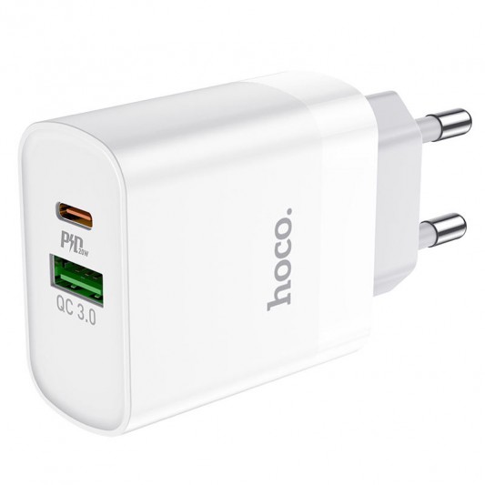 МЗП Hoco C80A Plus Rapido PD20W+QC3.0 (1USB-A/1C) White - зображення 2 