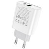 Блок питания Hoco C80A Plus Rapido PD20W+QC3.0 (1USB-A/1C) White
