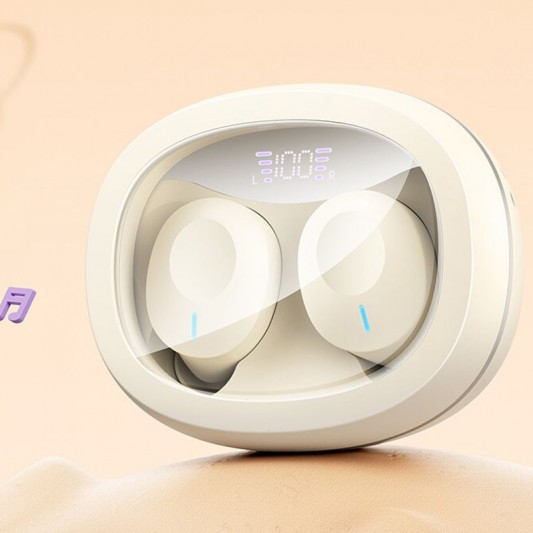 Бездротові TWS навушники Hoco EQ3 Smart Milky White - зображення 2 