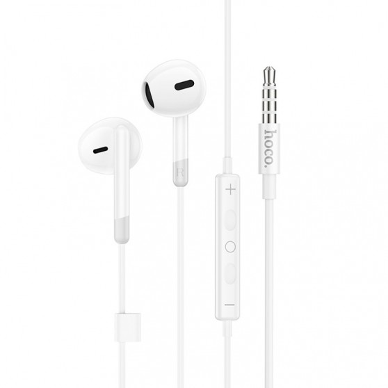Стерео наушники Hoco M109 Pure joe (3.5mm/1.2m) White