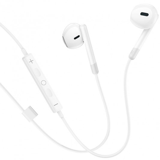 Стерео навушники Hoco M109 Pure joe (3.5mm/1.2m) White - зображення 1 