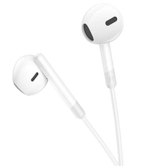 Стерео навушники Hoco M109 Pure joe (3.5mm/1.2m) White - зображення 4 