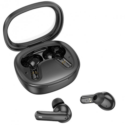 Бездротові TWS навушники Hoco EQ6 Shadow Black - зображення 1 