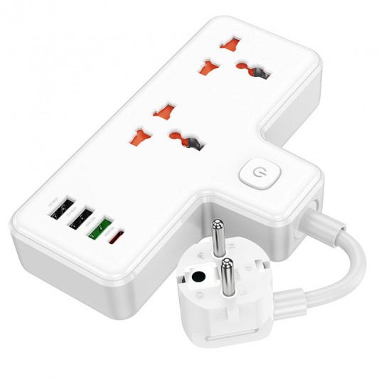 МЗП Hoco AC12A Reise (PD30W/1C3A) +Socket White - зображення 2 