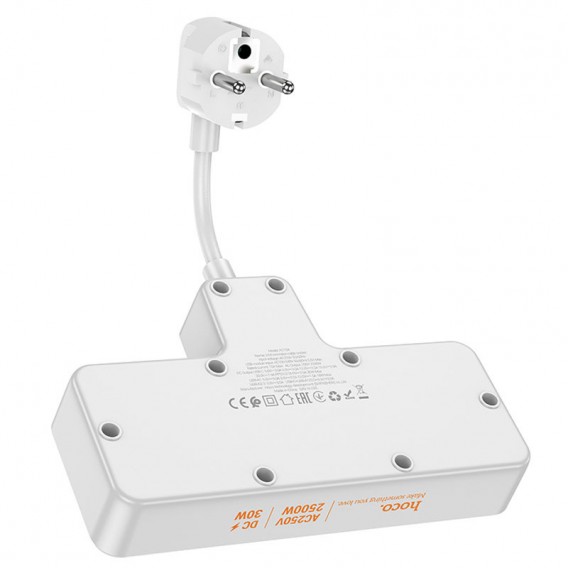 Блок питания Hoco AC12A Reise (PD30W/1C3A) + Socket Black