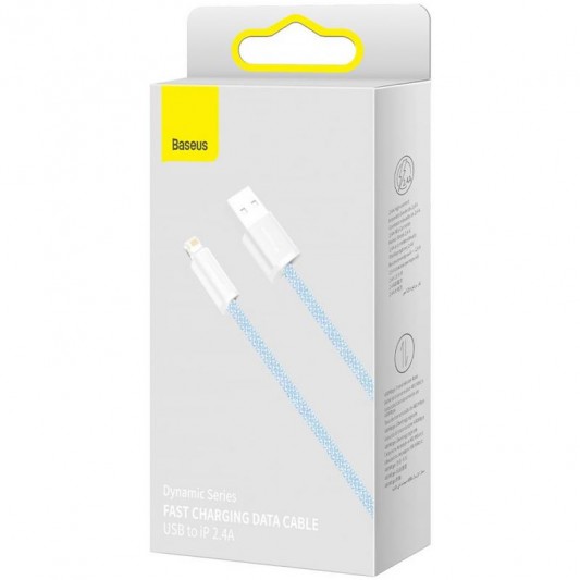 Дата кабель Baseus Dynamic Series USB to Lightning 2.4A (1m) (CALD000402) Blue - зображення 4 