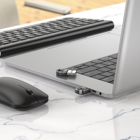 Bluetooth адаптер Hoco UA28 USB Transparent black - зображення 6 