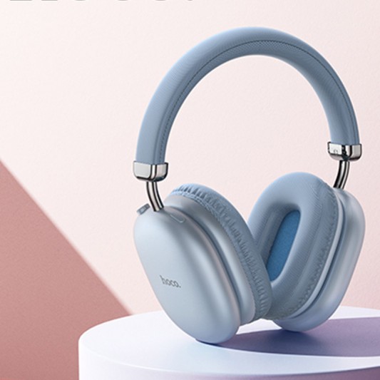 Накладні бездротові навушники Hoco W35 Max Joy Sky Blue - зображення 1 